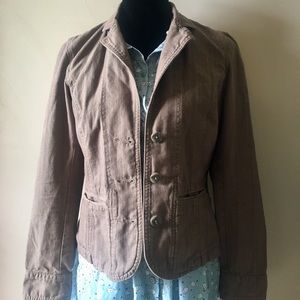 Brown Cotton Blazer